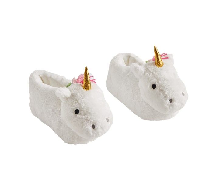 Unicorn Critter Slippers | Pottery Barn Kids