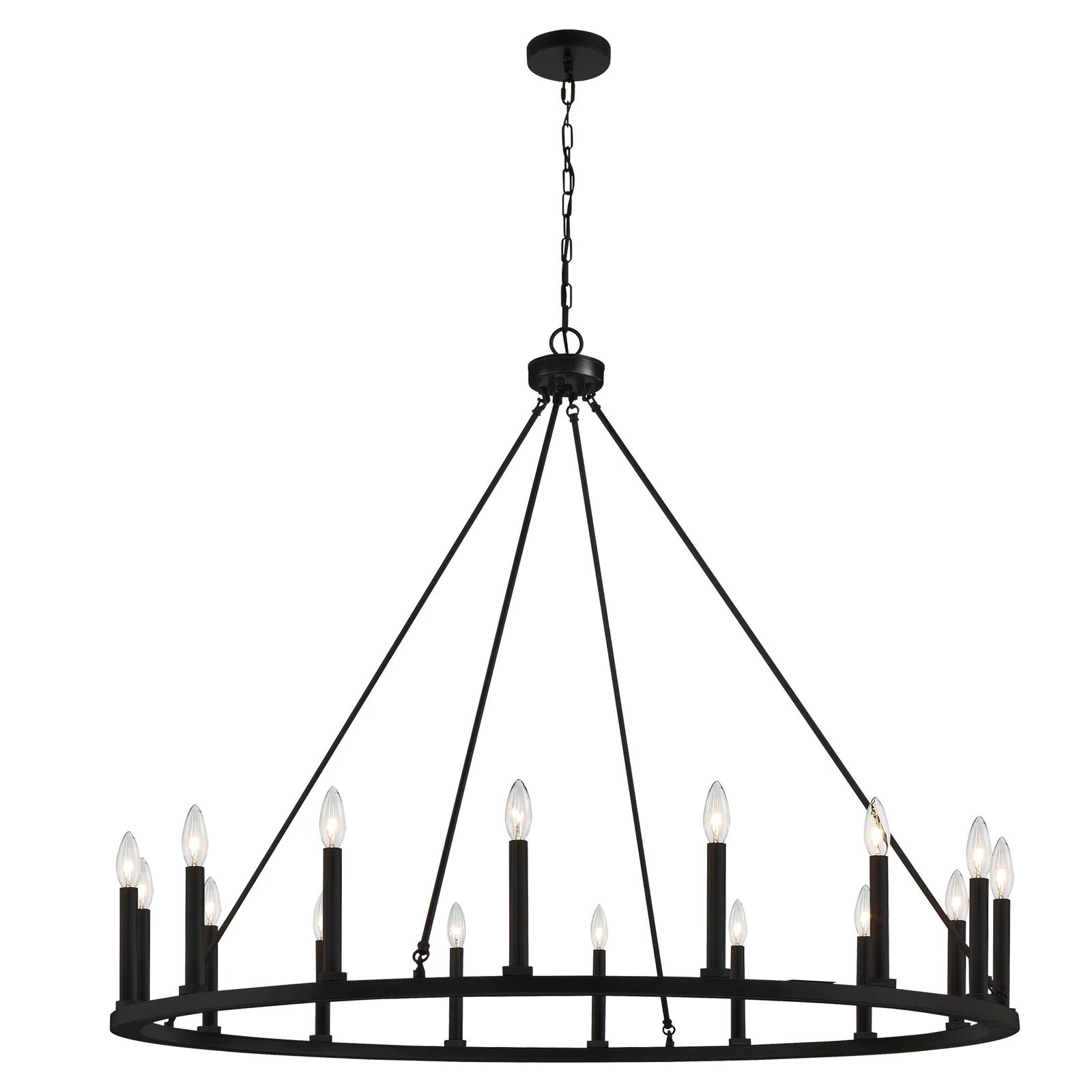 Finchley 16 - Light Wagon Wheel Chandelier | Wayfair North America