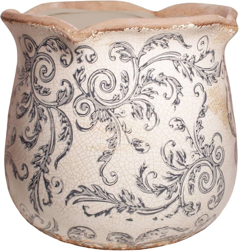 Xiaan Jiaju Ceramic Pots for Plants, Vintage Plant Pot with Drainage Hole, 6.11in. Planter for In... | Amazon (CA)