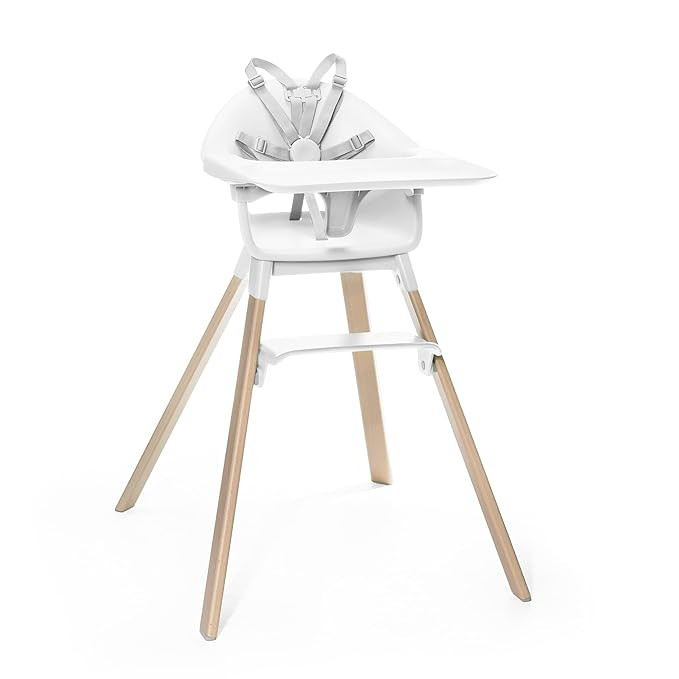 Stokke Clikk High Chair, White - All-in-One High Chair with Tray + Harness - Light, Durable & Tra... | Amazon (US)