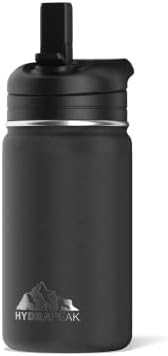 Hydrapeak Mini 14oz Kids Water Bottle with Straw Lid, Stainless Steel Double Wall Insulated Water Bo | Amazon (US)