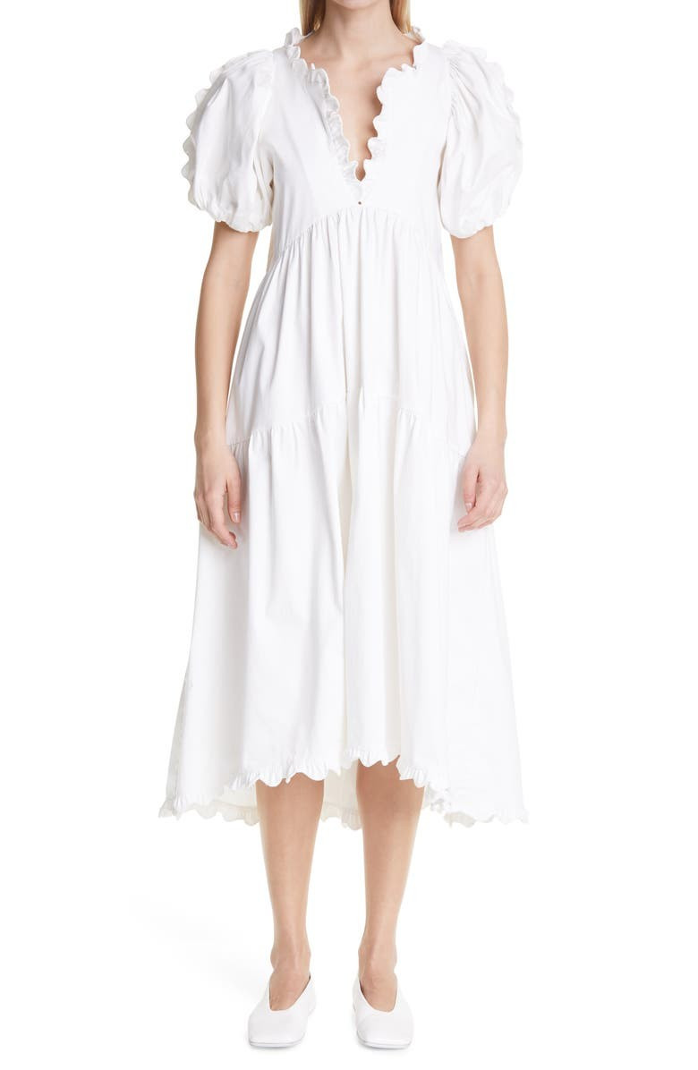 Kika Vargas Leana Ruffle Cotton Dress | Nordstrom | Nordstrom
