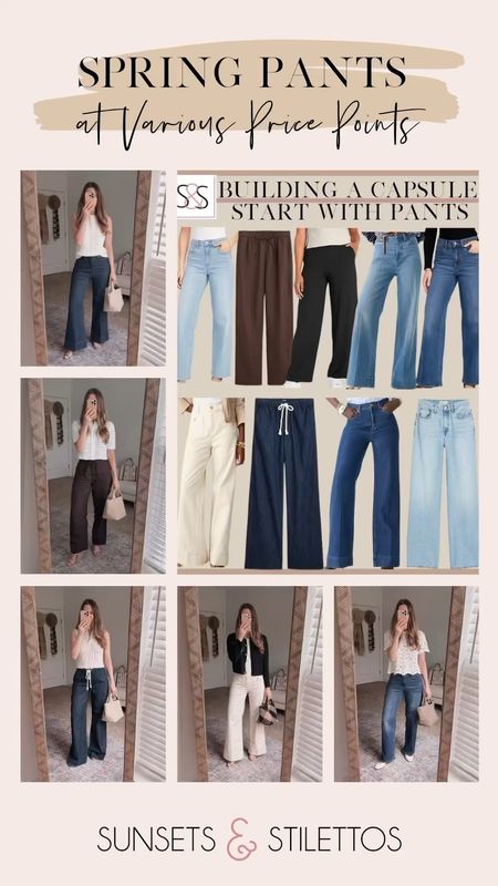 Spring pants that we are loving right now for your capsule wardrobe! Jeans, linen pants, and work pants to carry your outfits through summer!

#LTKWorkwear #LTKVideo #LTKSeasonal