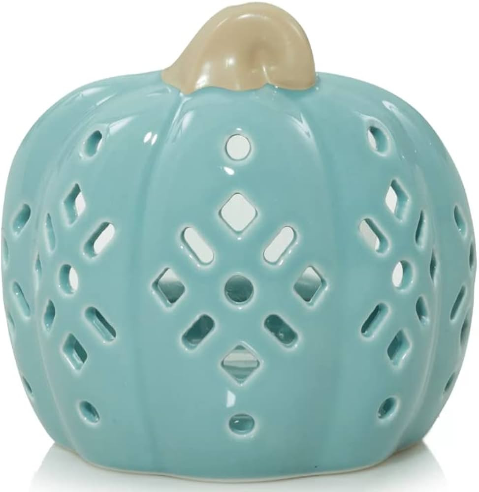Yankee Candle Pumpkin Candle Holder - Small Blue Pumpkin Votive & Tea Light Holder with Decorativ... | Amazon (US)