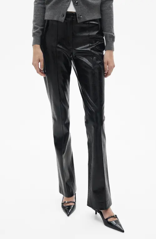 MANGO Georgia Faux Leather Pants in Black at Nordstrom, Size 0 | Nordstrom