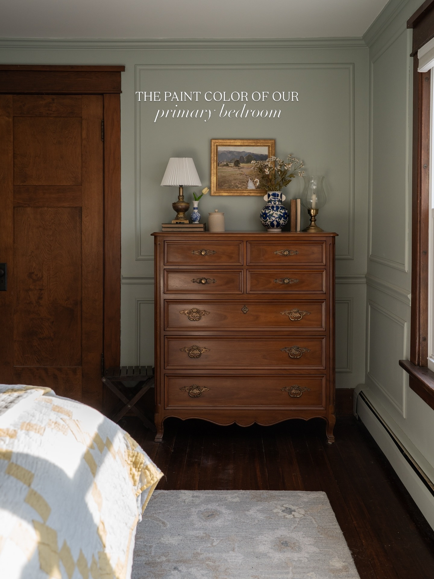 The paint color of our primary bedroom is one that I think I will forever get asked about …. And it’s easy to see why! It’s the most gorgeous, most versatile shade of blue! 

LIGHT BLUE by Farrow & Ball 

We just painted our back entryway in this color and I am so obsessed with it! Stay tuned for that reveal happening soon! 

And SAVE this post for the future!! 

-

#PaintColorInspo | #InteriorInspiration | #BedroomDesign | #HomeDecorIdeas | #TimelessInteriors