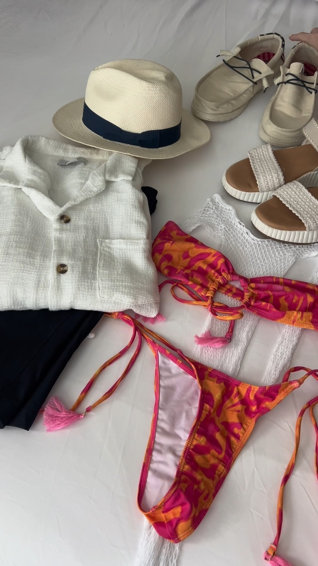 Vacation mode: activated 🌴✨
Packed the essentials 🧳 beachy whites, bold bikinis, comfy sandals, and that go to sun hat. Ready for sunshine, swims, and strolls by the shore 🌞👙 #VacationVibes #BeachBound #TravelStyle #CoupleStyle #MensLTK #ResortWear

#LTKSeasonal #LTKSwim #LTKMens
