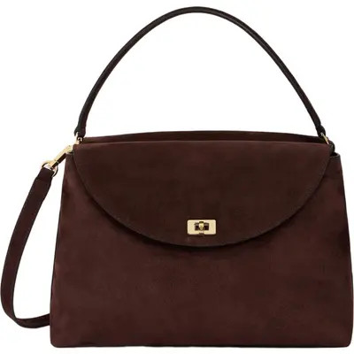 SANDRO Suede bag in Brown at Nordstrom, Size Medium | Nordstrom