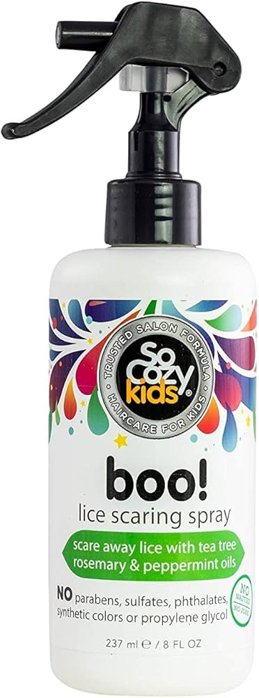 SoCozy Boo Lice Scaring Spray For Kids Hair, Effective Lice Treatment (8 Fl Oz) Clinically Proven... | Amazon (US)