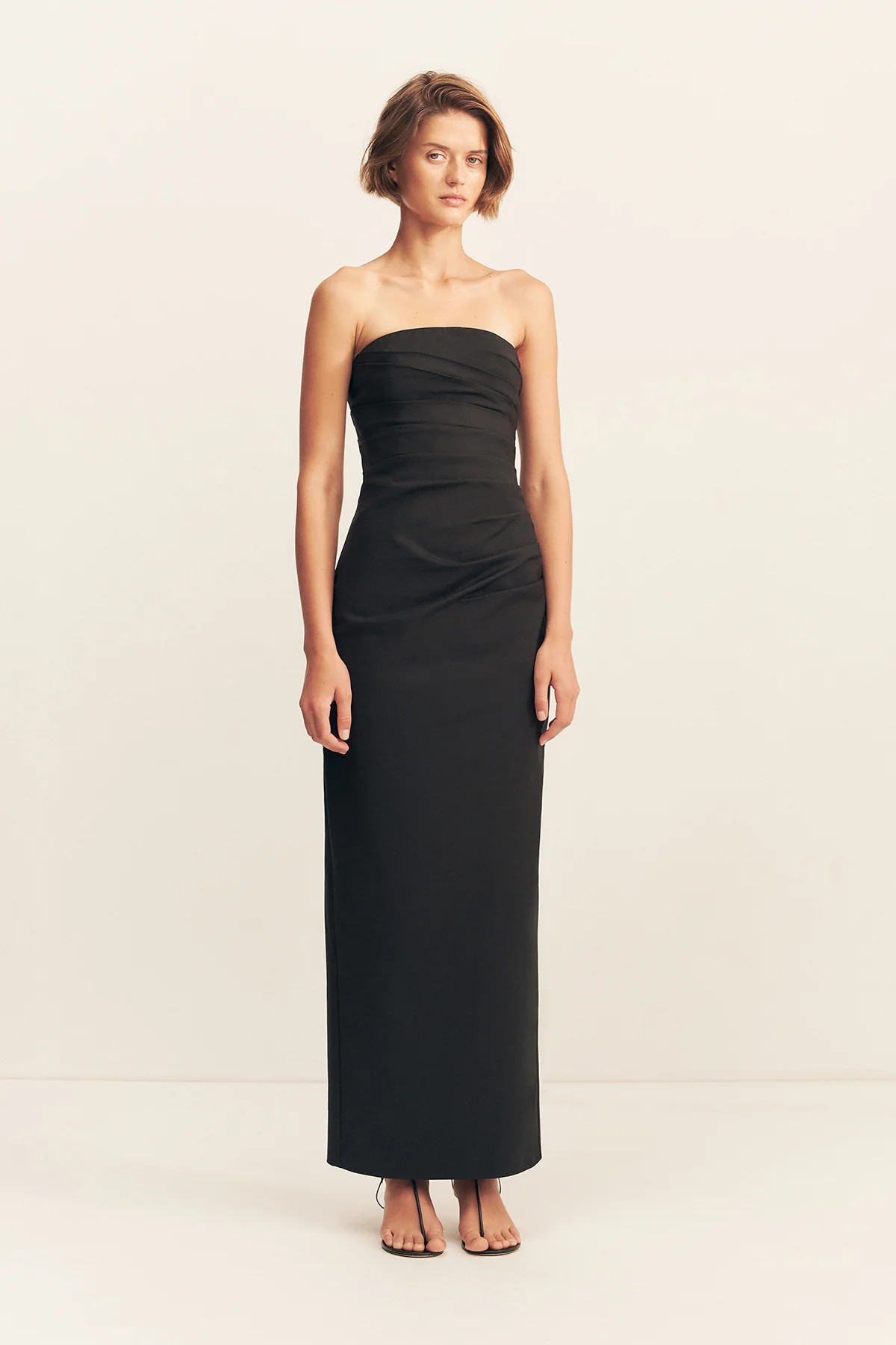 Lani Strapless Draped Maxi Dress | Black | Dresses | Shona Joy | Shona Joy