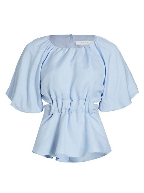 Vendetti Cut-Out Puff-Sleeve Top | Saks Fifth Avenue