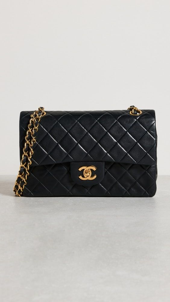 What Goes Around Comes Around Chanel Black Lambskin Bag | Shopbop | Shopbop