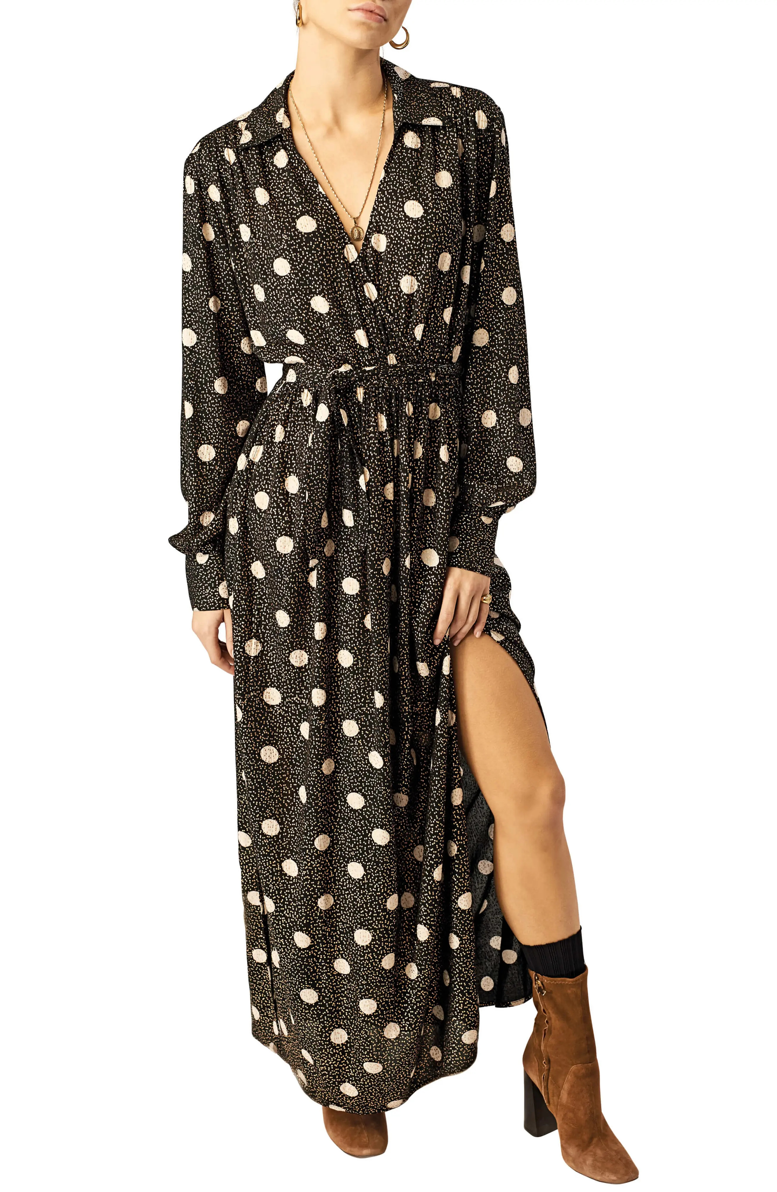 Smoka Dot Surplice Maxi Dress | Nordstrom