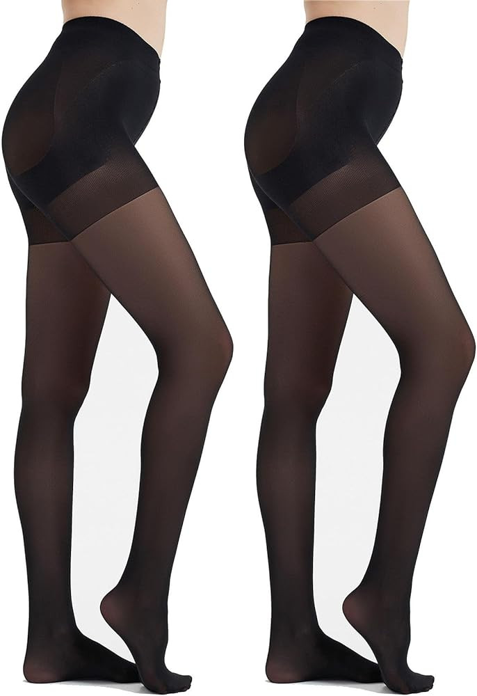 Citystl Black Tights, 40D Control Top Pantyhose | Amazon (US)