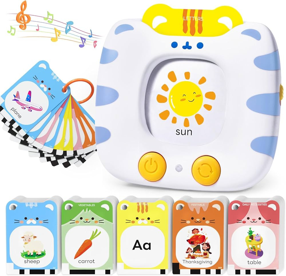 JoyCat Talking Flash Cards for Toddlers, 314 Sight Words+6 Songs, Montessori Toys, Autism Sensory... | Amazon (US)