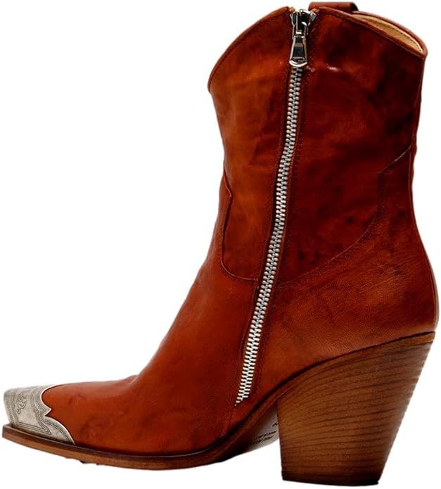 Free People Women's Brayden Western Boots, Sunbaked Brown | Amazon (US)