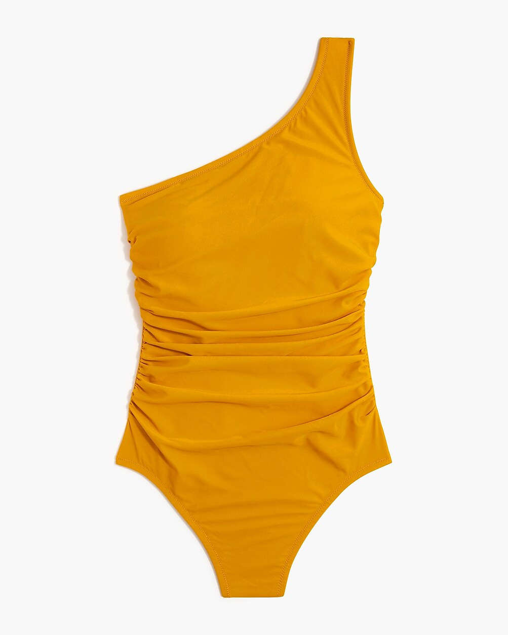 One-shoulder ruched one-piece swimsuit | J.Crew Factory