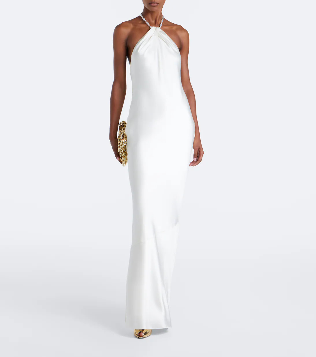 Anat beaded halterneck satin maxi dress | Mytheresa (US/CA)