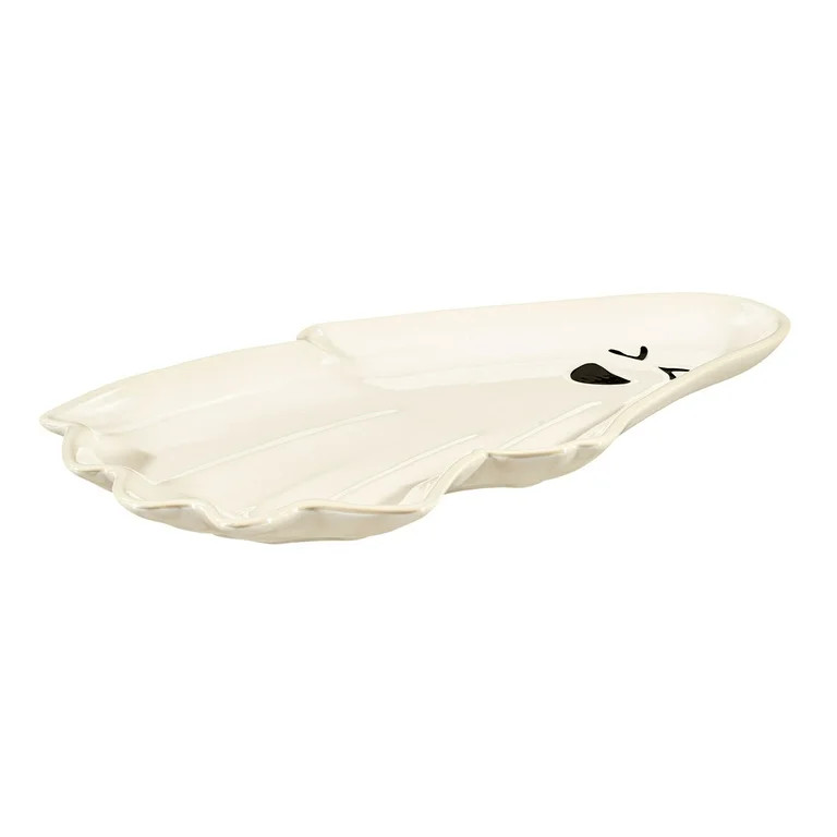 Halloween Earthenware Ghost Shaped Serving Tray, 12.16 in x 7.48 in, by Way To Celebrate | Walmart (US)