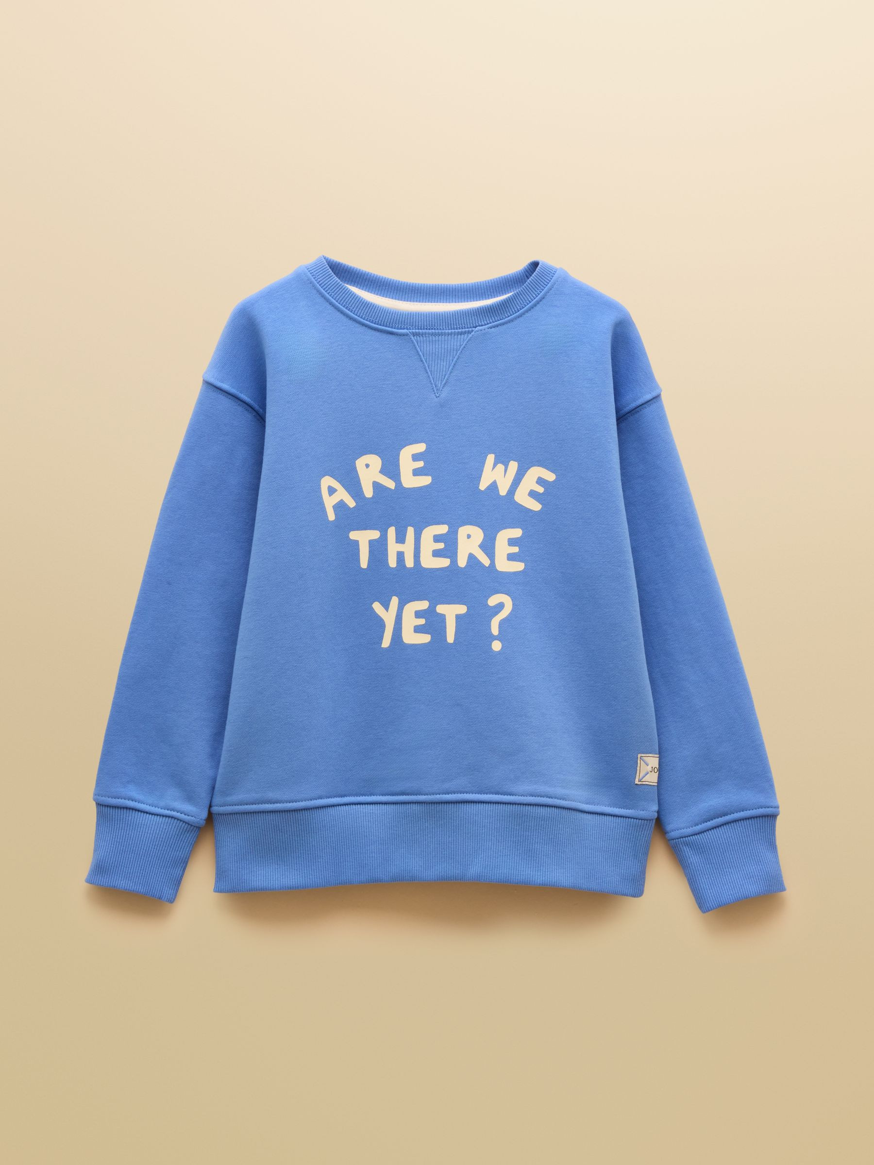Kids' Sundaze Blue Crew Neck Slogan Sweatshirt | Joules | Joules