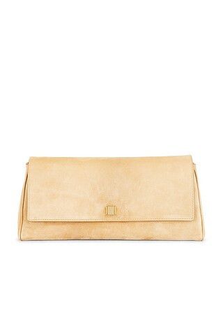 KHAITE Audrey Clutch in Goldenrod - Tan. Size all. | FWRD 