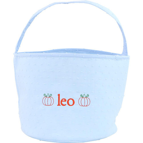 Blue Swiss Dot Halloween Bucket | Cecil and Lou