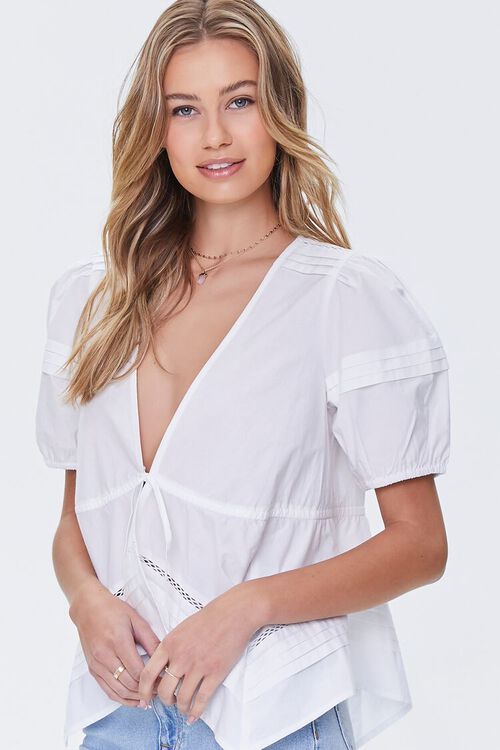 Handkerchief Puff-Sleeve Top | Forever 21 (US)