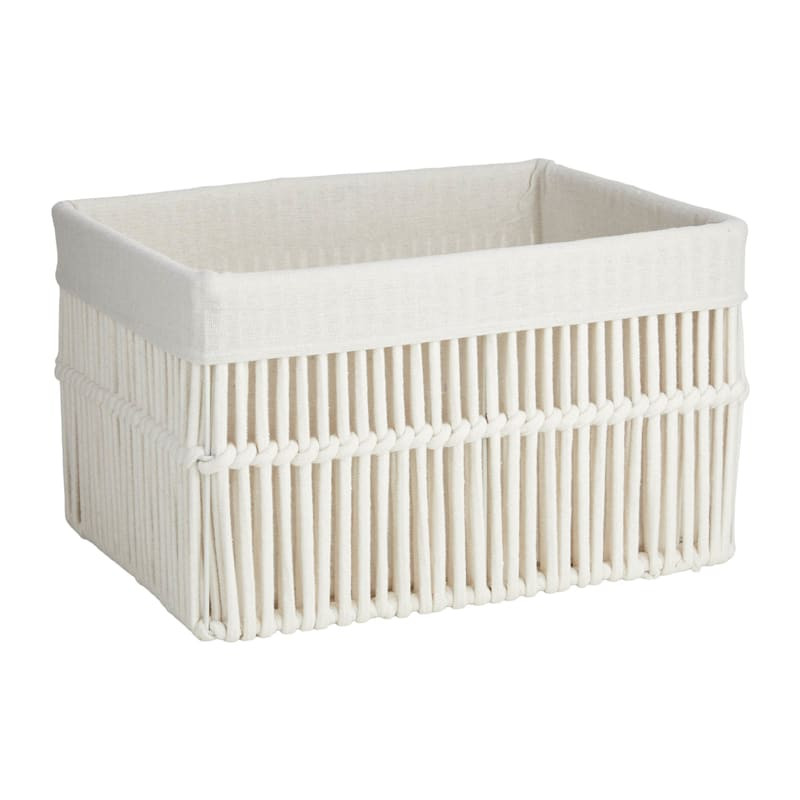 Crosby St. Poly Rope Rectangle Storage Basket, Large | At Home