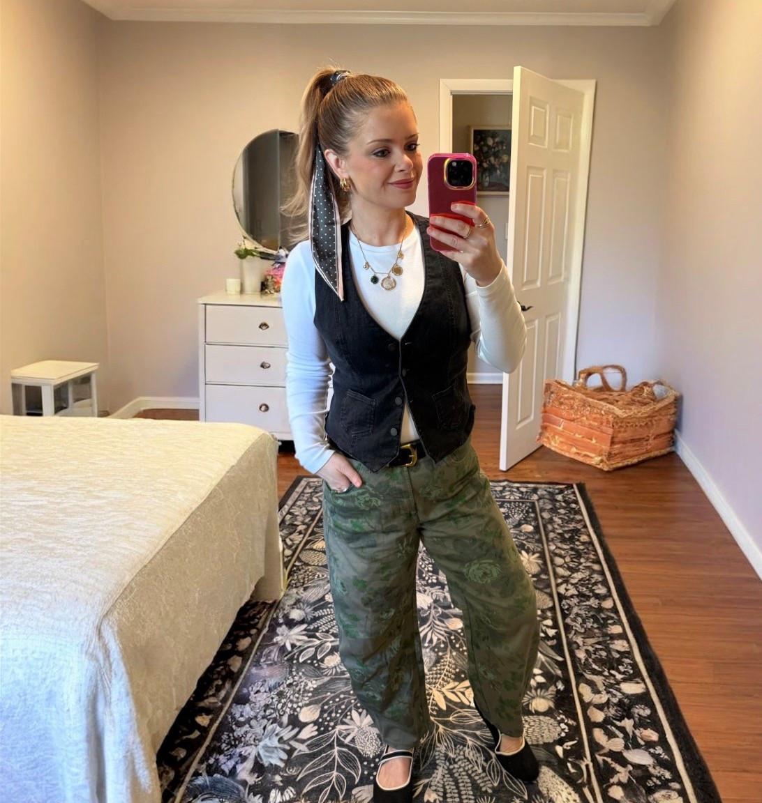 Got these barrel jeans in a 30 short for a baggier look! 

#LTKMidsize #LTKWorkwear #LTKootd