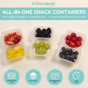 Reusable Snack Containers with Lids 20 Pack (40 Pieces) Portion control, Snack Pack Containers 2 ... | Amazon (US)