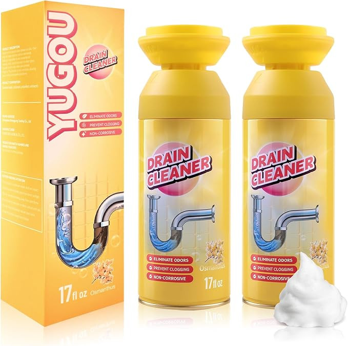Drain Cleaner, Foaming drain cleaner, Sink Drain Cleaner and deodorizer for Kitchen Sinks, Shower... | Amazon (US)