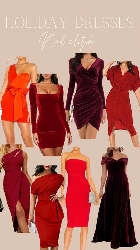 Holiday dresses red edition 

#LTKHoliday #LTKstyletip #LTKSeasonal
