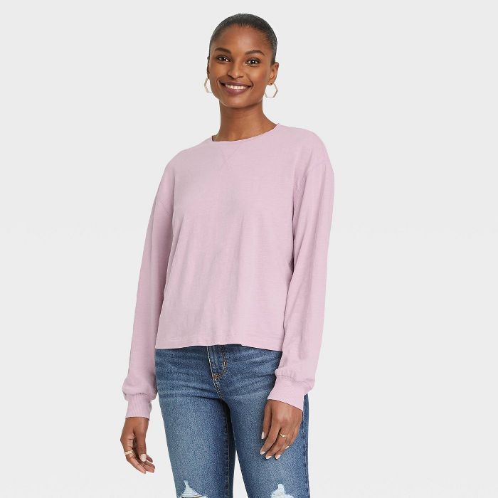 Women's Long Sleeve Boxy T-Shirt - Universal Thread™ | Target