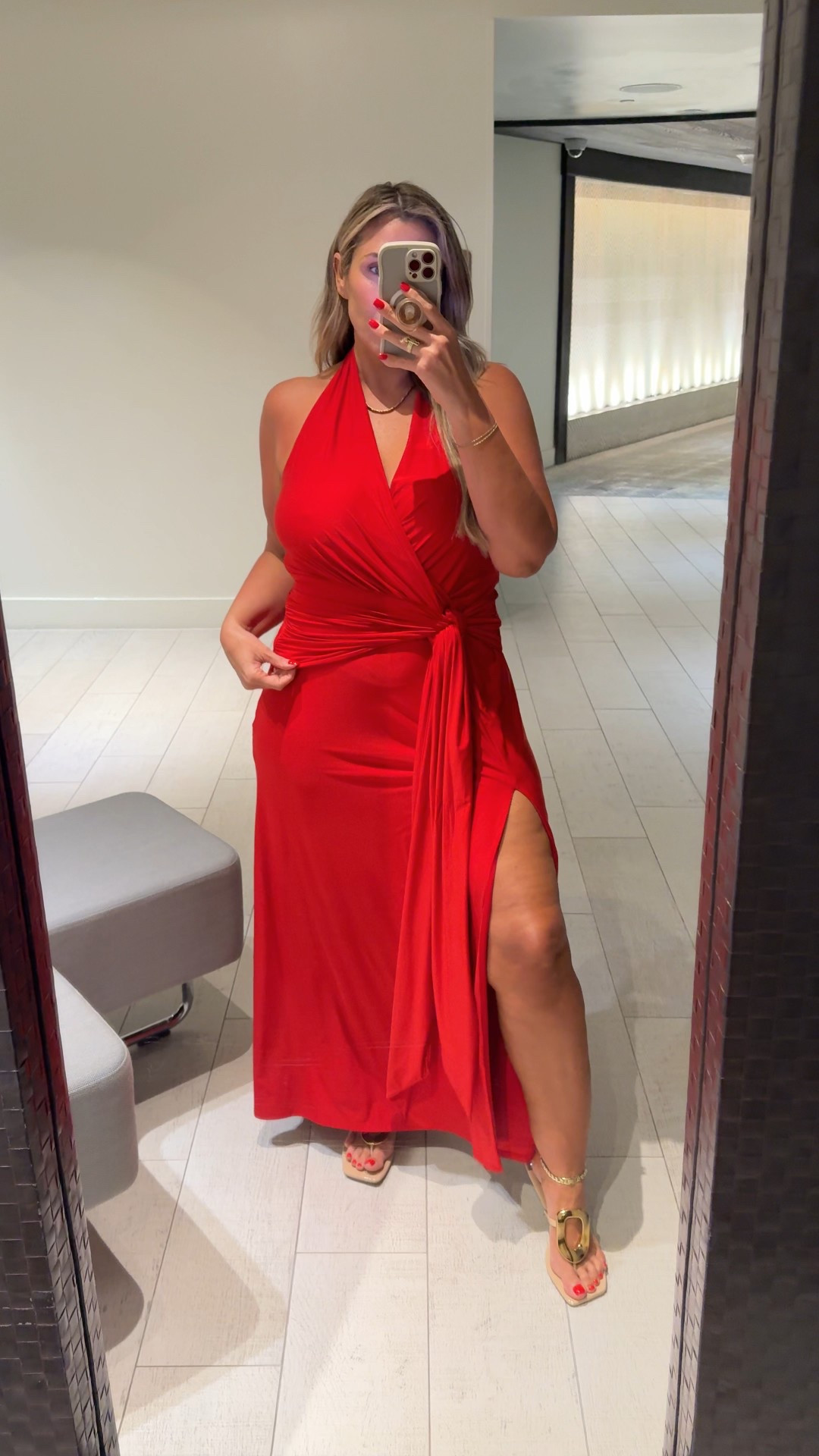 memorial extra 15% off sale code: AFSUMMER

dress is halter, stretchy, low back, runs big (SIZE DOWN) wearing a L reg length and I could of easily done a medium. You need a backless bra or nip covers 

sandals true to size and super comfortable

non transfer body glow and brush  

#LTKStyleTip #LTKMidsize #LTKShoeCrush