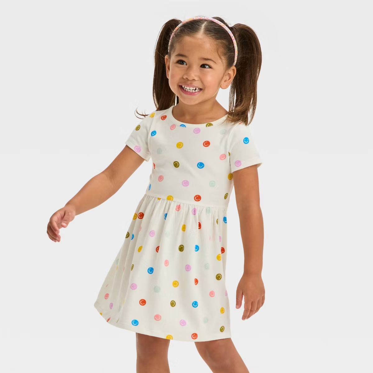 Toddler Girls' Printed Short Sleeve Dress - Cat & Jack™ | Target