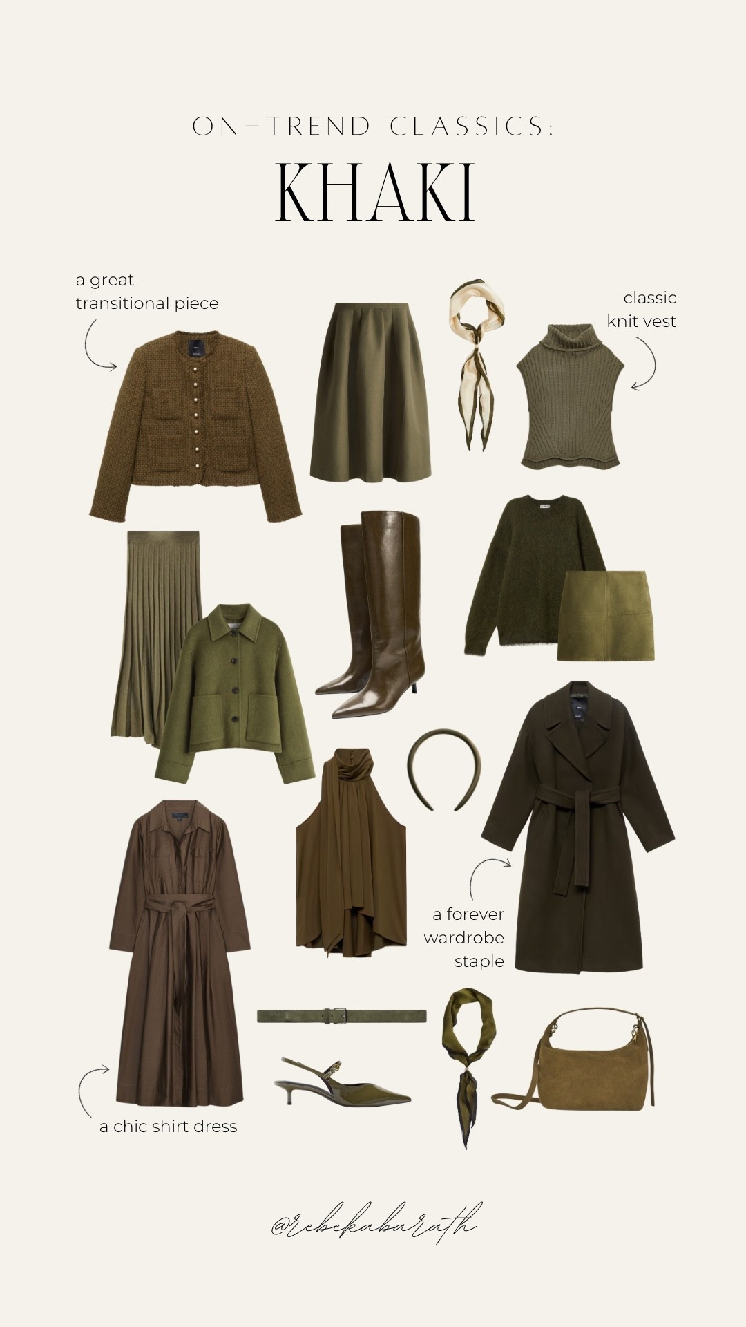 on-trend classics // khaki ✨

shop your fave khaki pieces from jackets and coats to chic accessories, like bags and scarves 💫

khaki palette | fall trends | f/w trends | what to wear | fall style

#LTKStyleTip #LTKShoeCrush #LTKItBag
