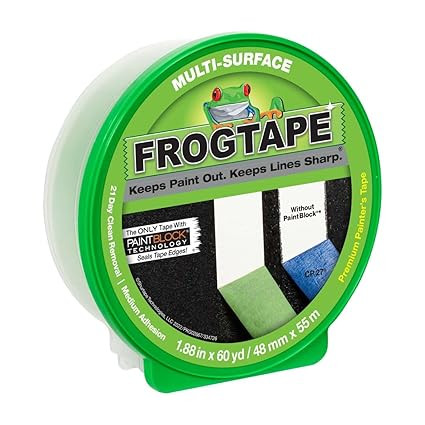 FROGTAPE 1358464 Multi-Surface Painter's Tape with PAINTBLOCK, Medium Adhesion, 1.88" Wide x 60 Y... | Amazon (US)