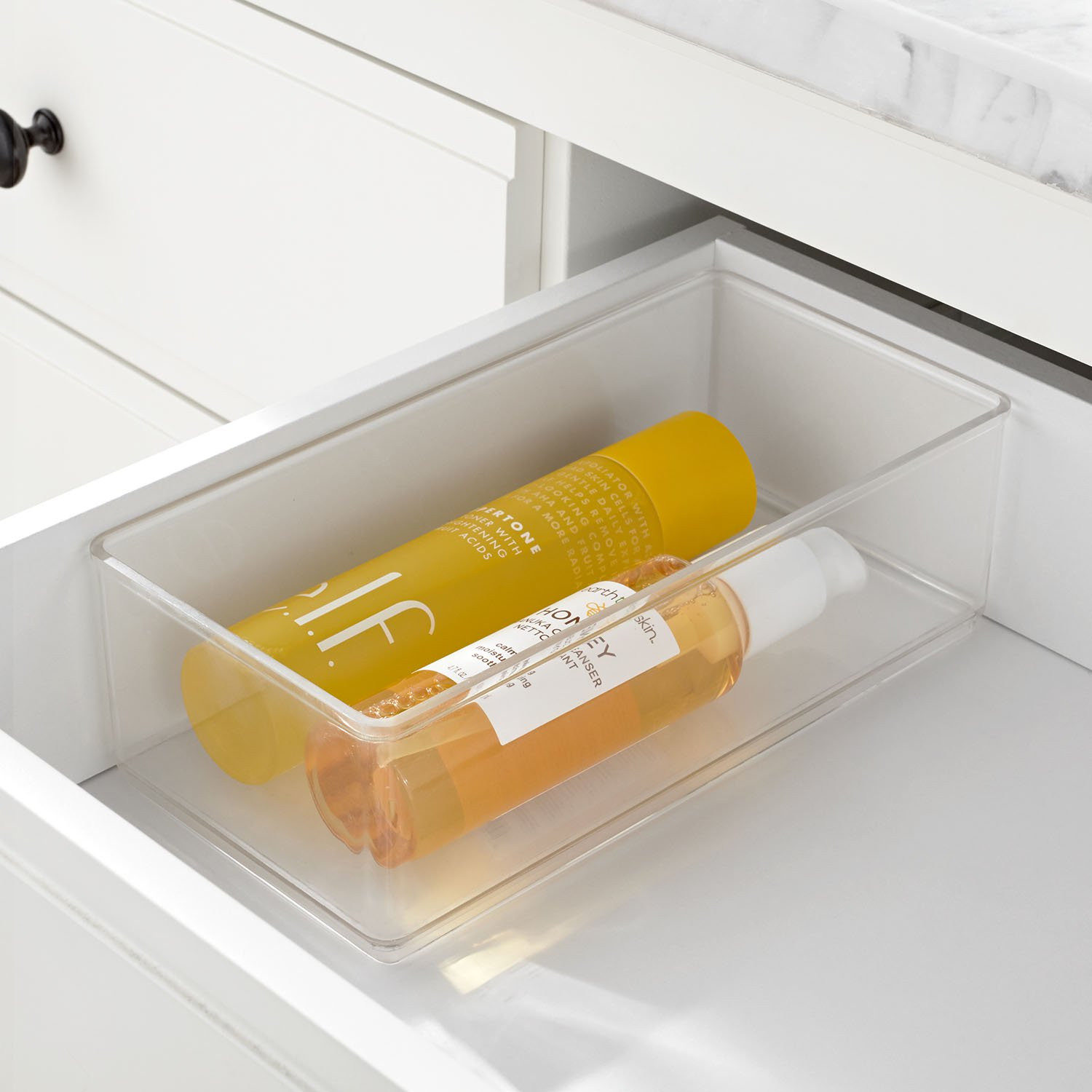 The Home Edit Large Clear Storage Bin Inserts, 4 Pack, 9.37" x 4.68" x 2.95" | Walmart (US)
