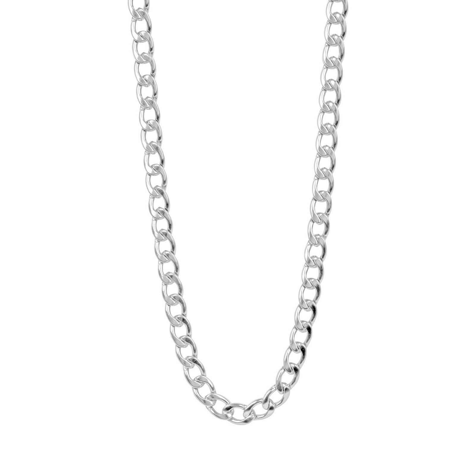 Men's Stainless Steel Round Curb Chain Necklace, Size: 24"", Silver | Kohl's