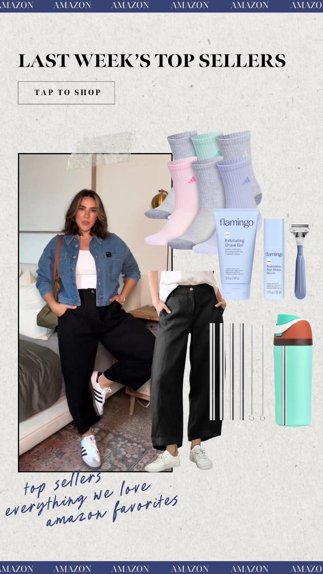 Last weeks top Amazon sellers! The BEST kids socks (on sale!), no bumps or ingrown razor, linen work trousers & stainless steel straws for water bottle!

#LTKMidsize #LTKKids #LTKSaleAlert