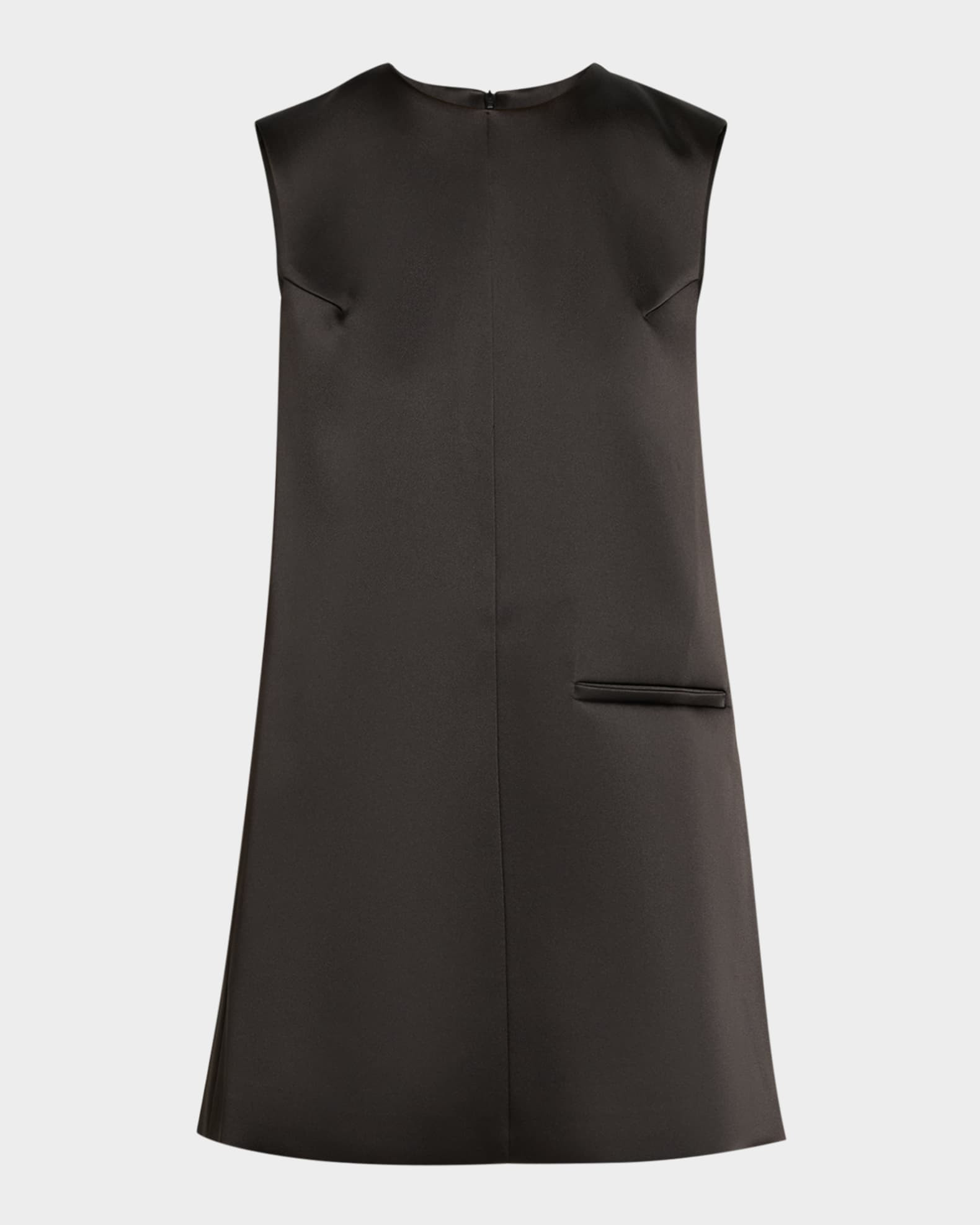 Sculptural Satin Mini Cape Dress | Neiman Marcus