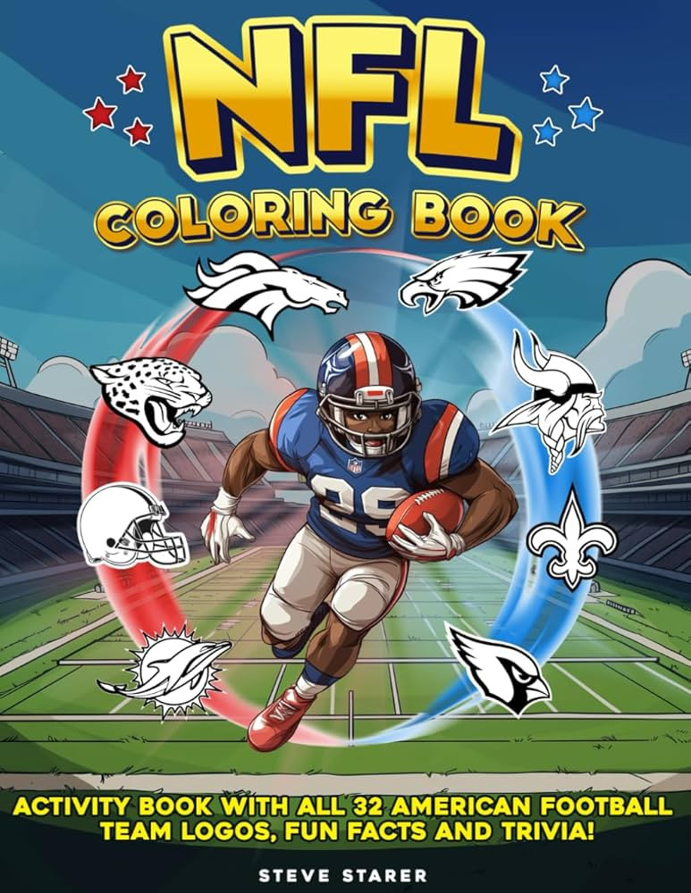 NFL Coloring Book: Activity Book with All 32 American Football Team Logos, Fun Facts, and Trivia! | Amazon (US)