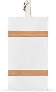 Chloe and Cotton | 22.5 Inch Acacia Wood Rectangle Board with Handle | Decorative Cutting Board |... | Amazon (US)