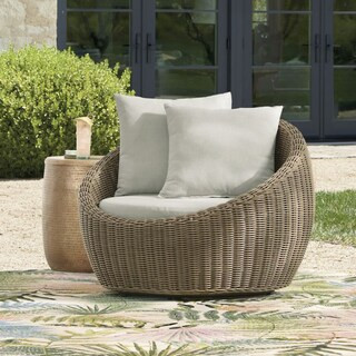Cayman Outdoor Wicker Swivel Chair | Grandin Road