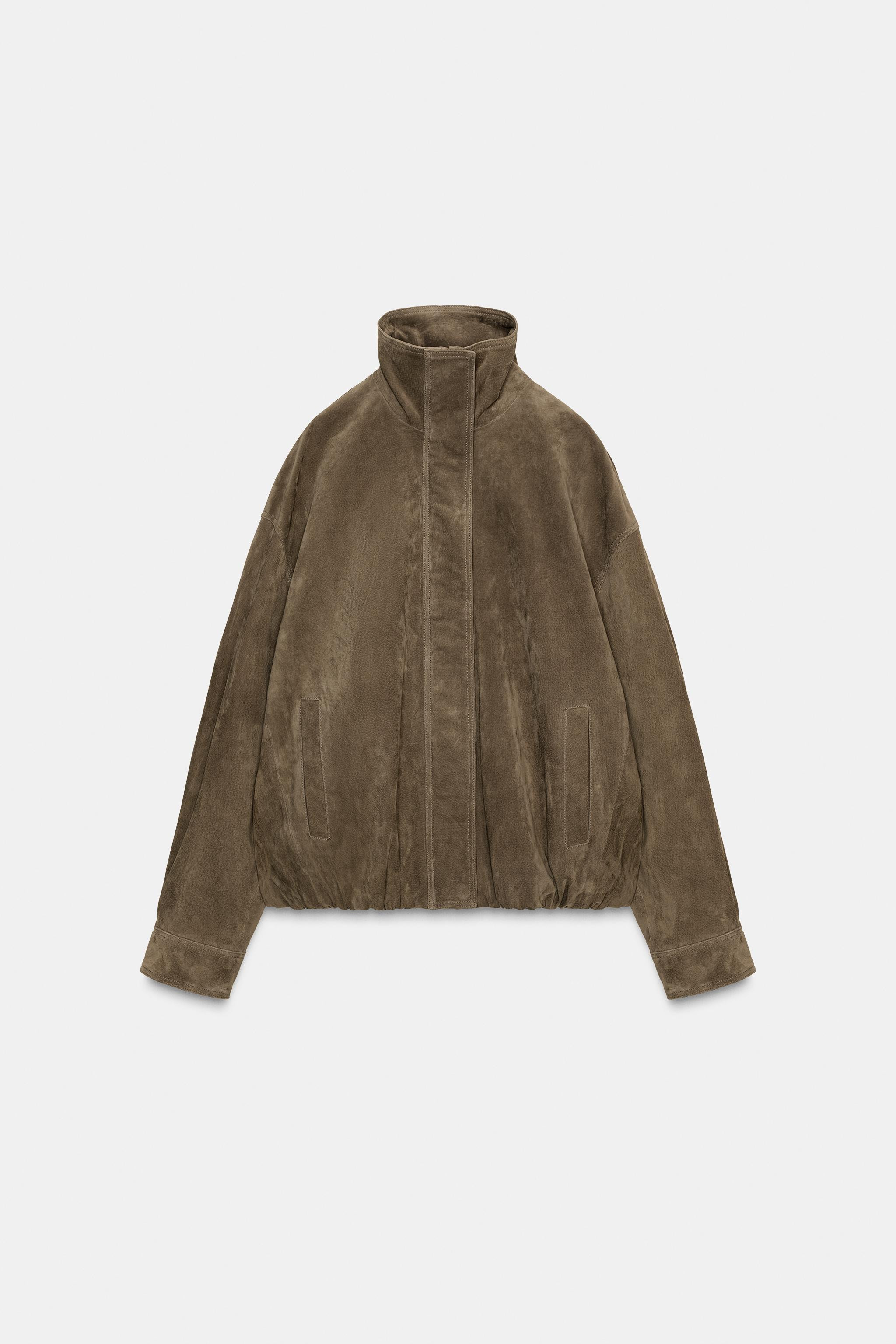 100% VOLUME SUEDE LEATHER JACKET | Zara UK