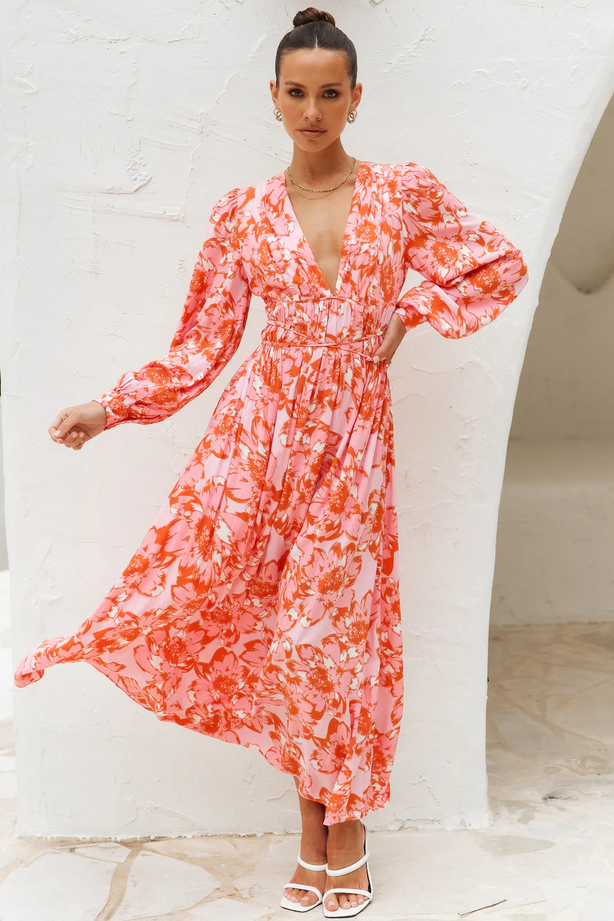 Florally World Midi Dress Floral | Hello Molly (US)