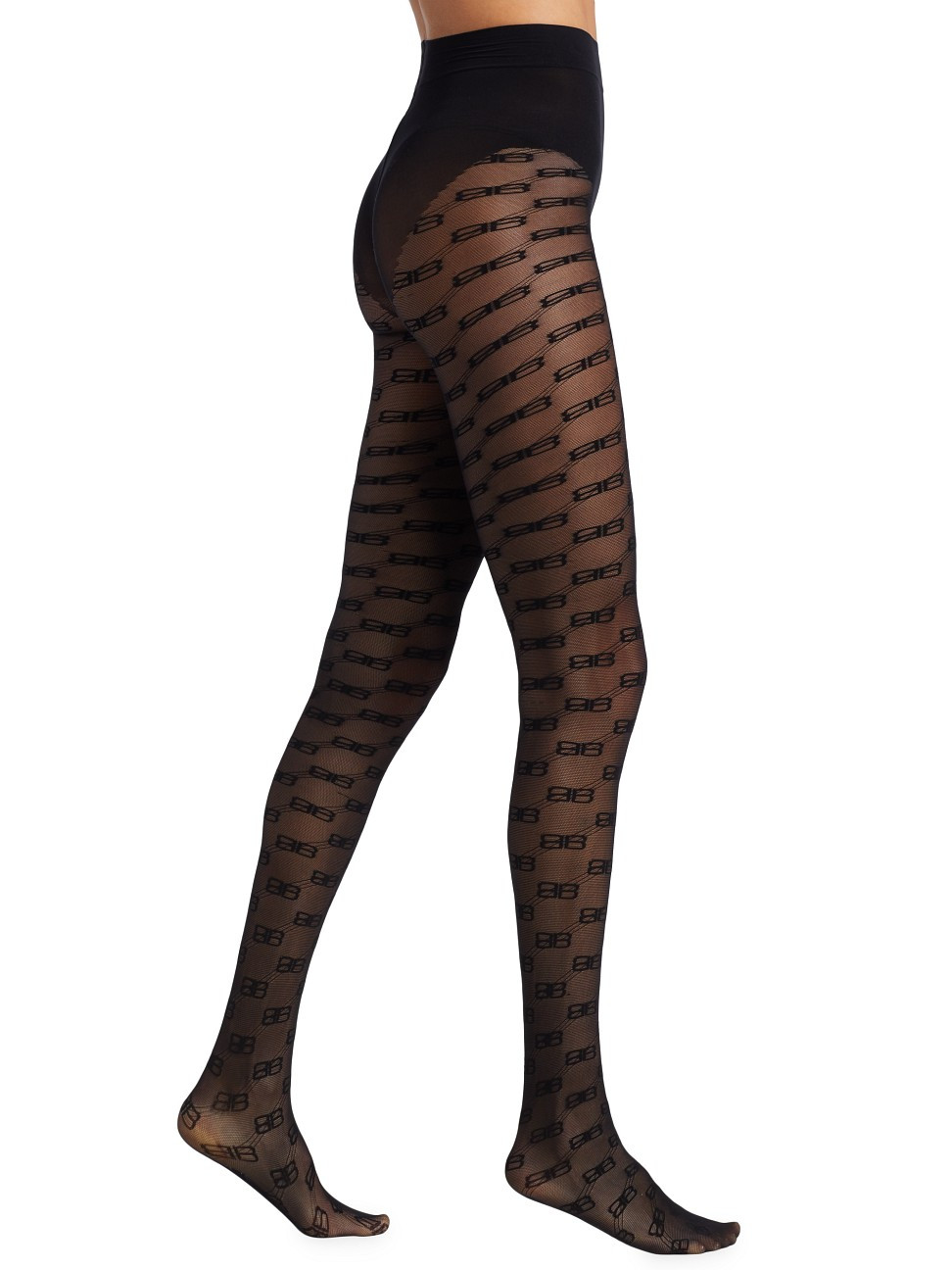Women's BB Monogram Tights - Black - Size Large | Saks Fifth Avenue