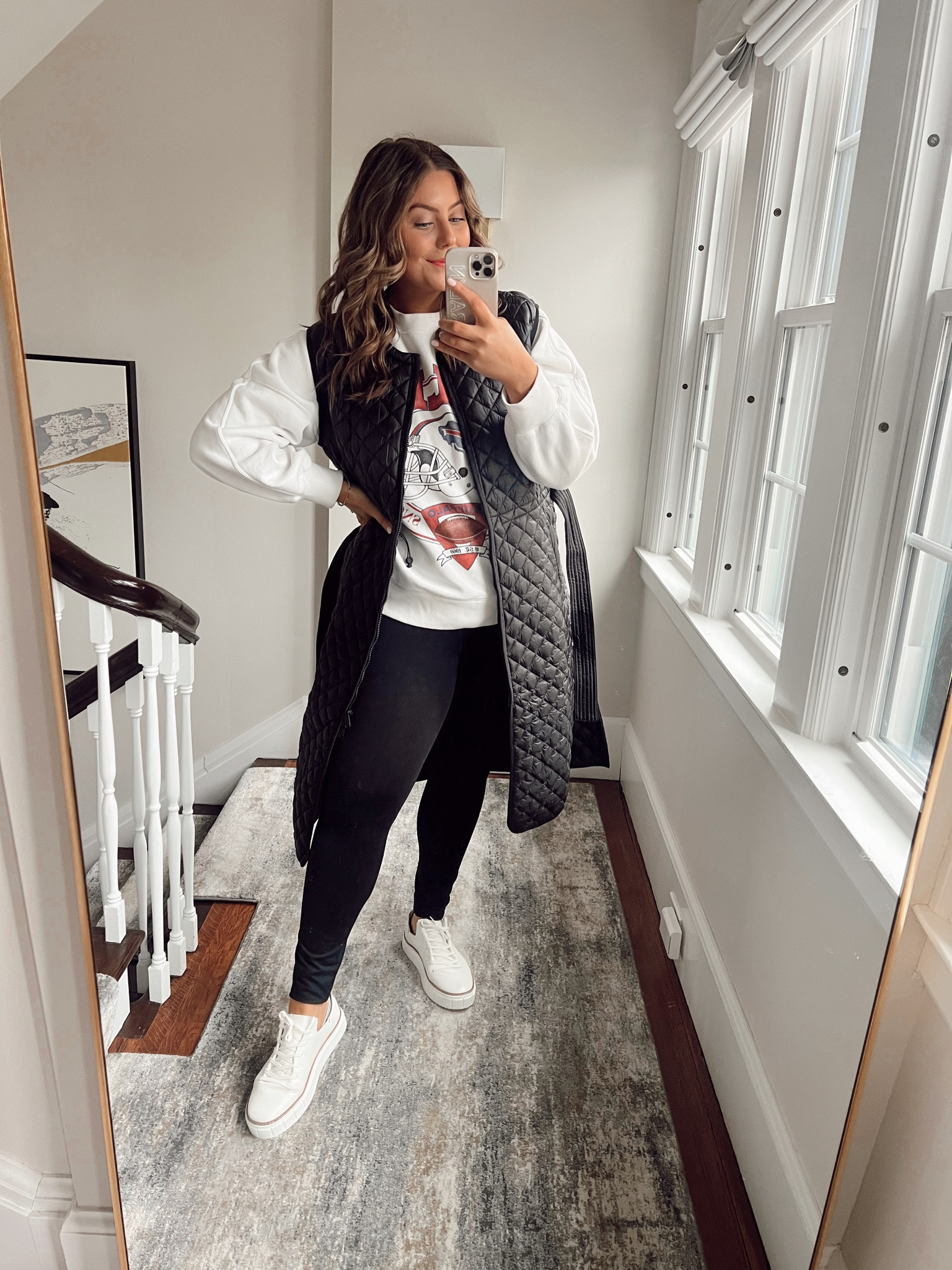 Wearing XL in all buffalo bills sporty outfit and maternity leggings - also linked non maternity version 

#LTKstyletip #LTKfit #LTKcurves