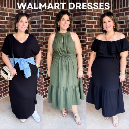 #walmartpartner ✨ These @walmartfashion maxi dresses are all $26 or less! 🙌🏻 These spring dresses are perfect for tons of occasions. The maxi dress on the left is a perfect teacher outfit, the middle is an awesome vacation dress, and the last is a perfect wedding guest dress! Wearing from L to R: XXXL, XL, XXL #walmartfashion 

plus size dress, plus size outfit, size 18 outfit, size XXL outfit, size XL outfit, midsize dresses, midsize outfit, time and tru, Terra and sky, Sofia Vergara 

#LTKfindsunder50 #LTKplussize #LTKover40