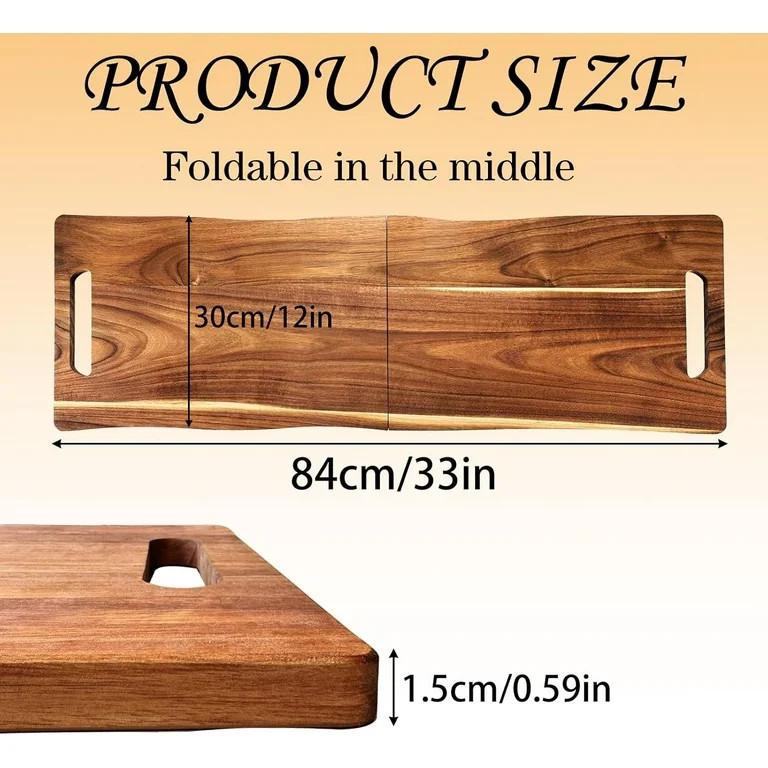 YUYAN-Large Charcuterie Board with Handles – 33 x 12 Inch Extra Large Acacia Wood Foldable Long... | Walmart (US)